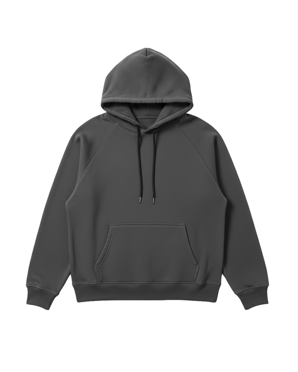 Charcoal Velvet Fleece Hoodie