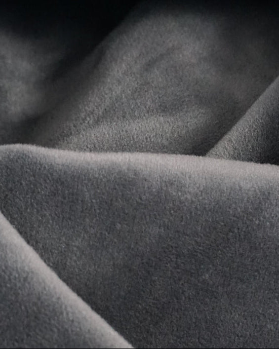 Charcoal Velvet Fleece Hoodie